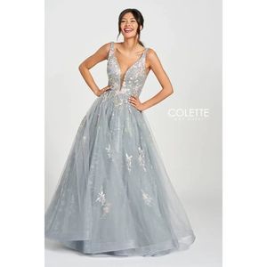 Silver Colette By Mon Cheri Size 4 A-line dress